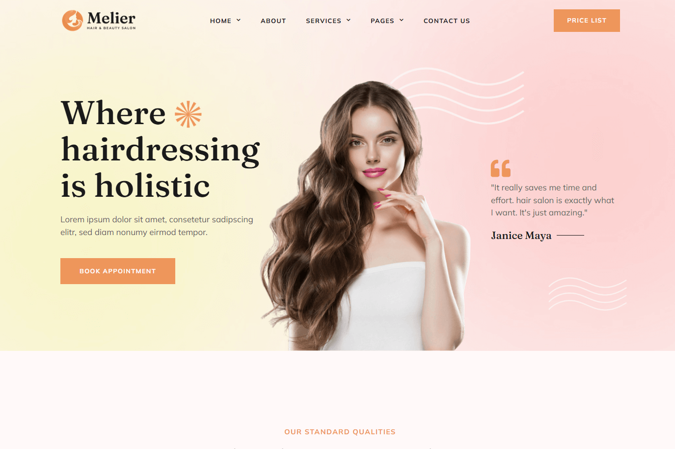 Salon Website Design