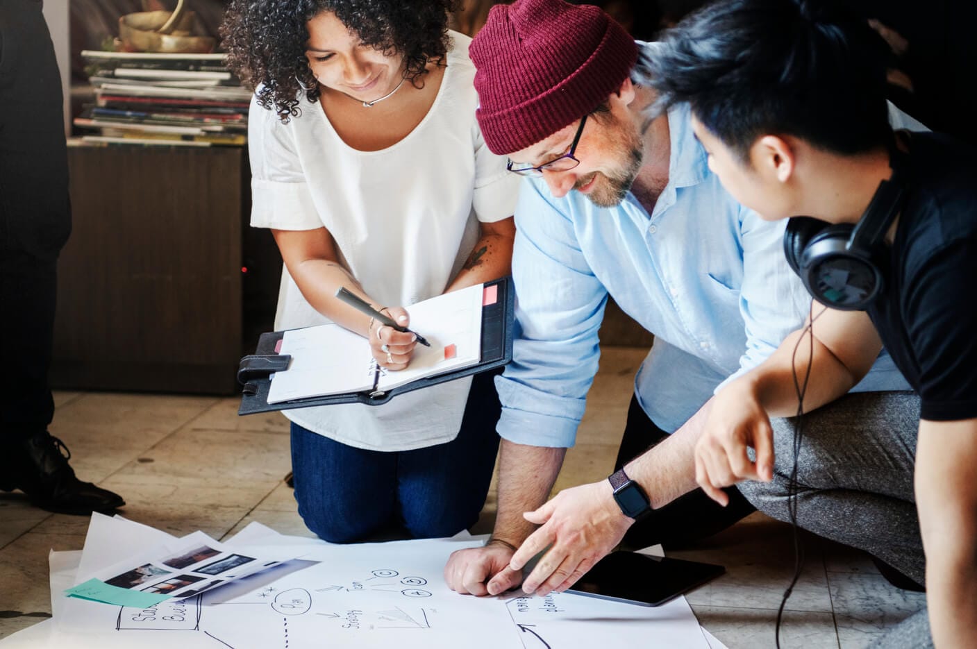 First Bounce team collaborating on the discovery phase of a project.